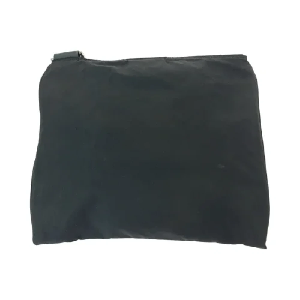 Prada Vintage Pre-owned Canvas crossbody-bags Black Heren