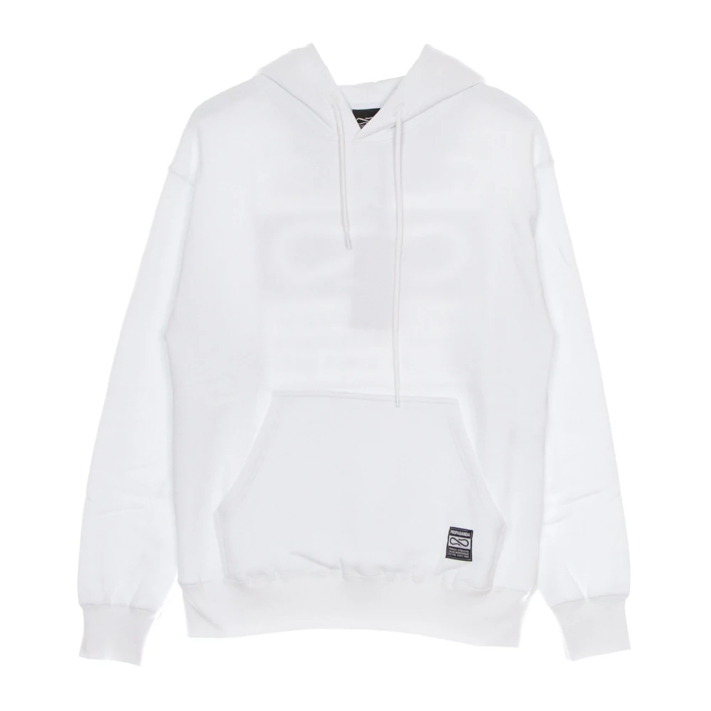 Propaganda Men's White Hoodies, Xl, Hoodie With Drawstring Hood