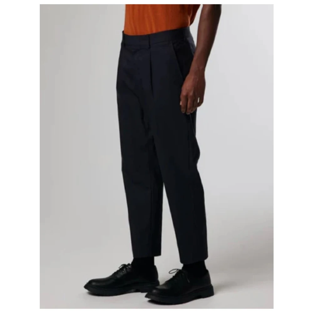 Nn07 Lichte katoenmix broek recht model Blue Heren