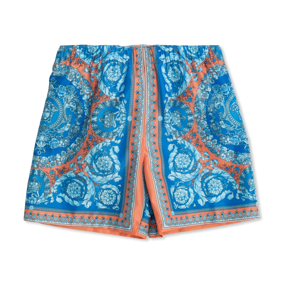 Versace Unisex Kids Blue Kids Swimming Trunks, 10 Y, Swim Shorts