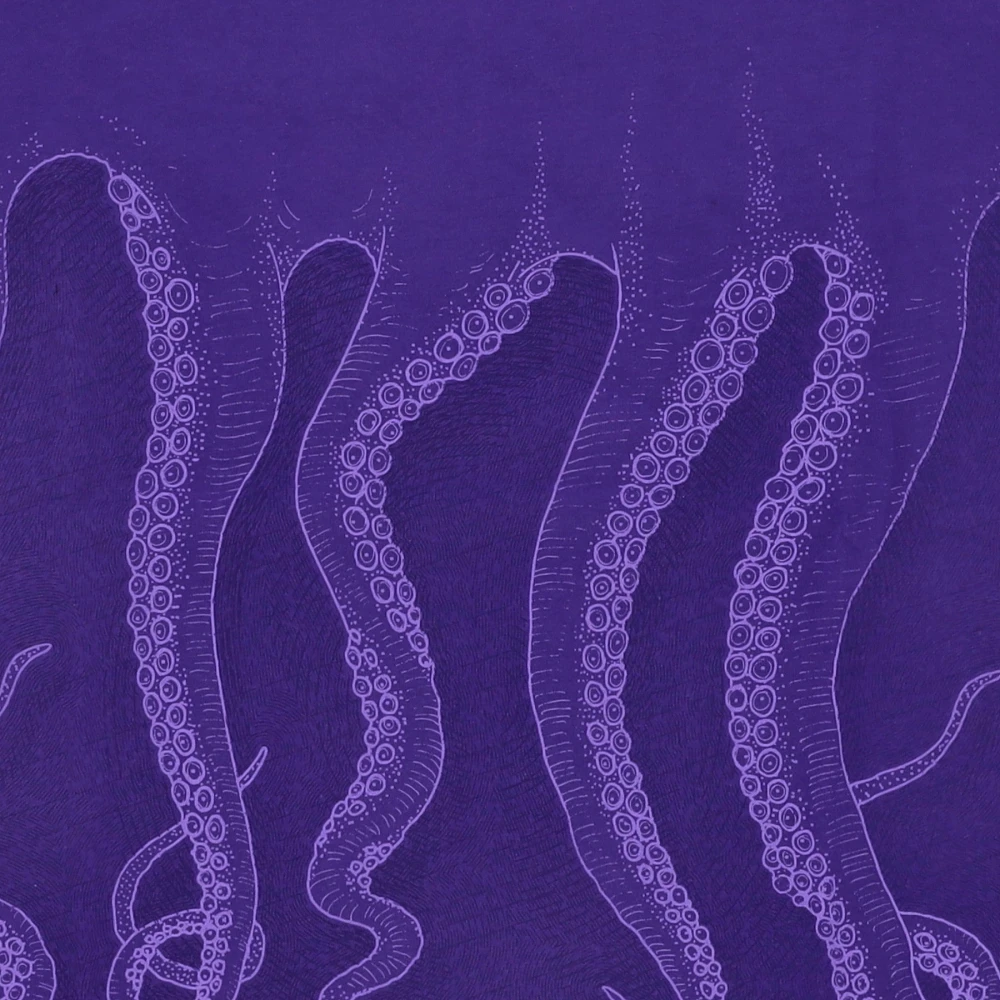 Octopus Paarse Tee Heren T-shirt Purple Heren