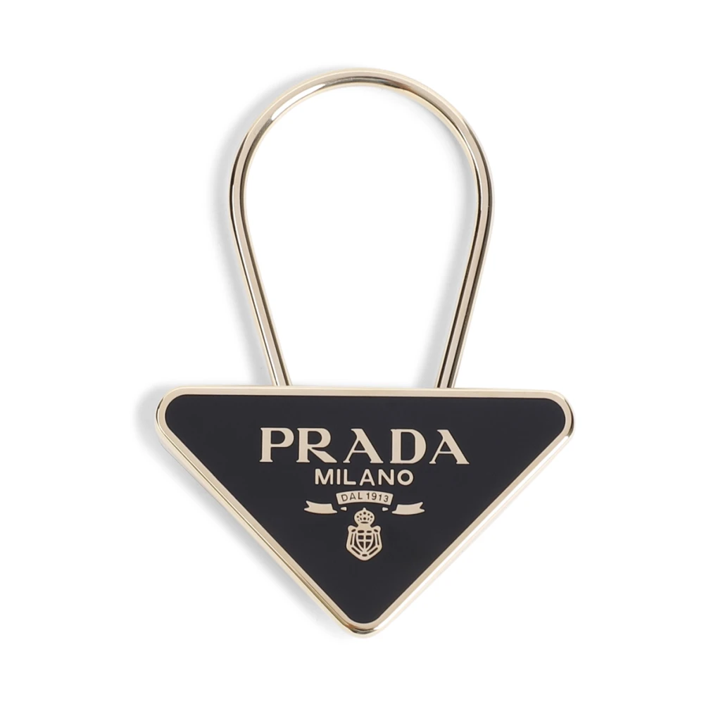 Prada Metallic Clutch Tas Aw24 Black Dames