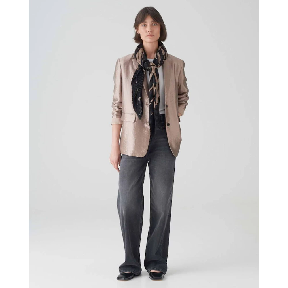 Opus Wervel Sjaal Black Dames