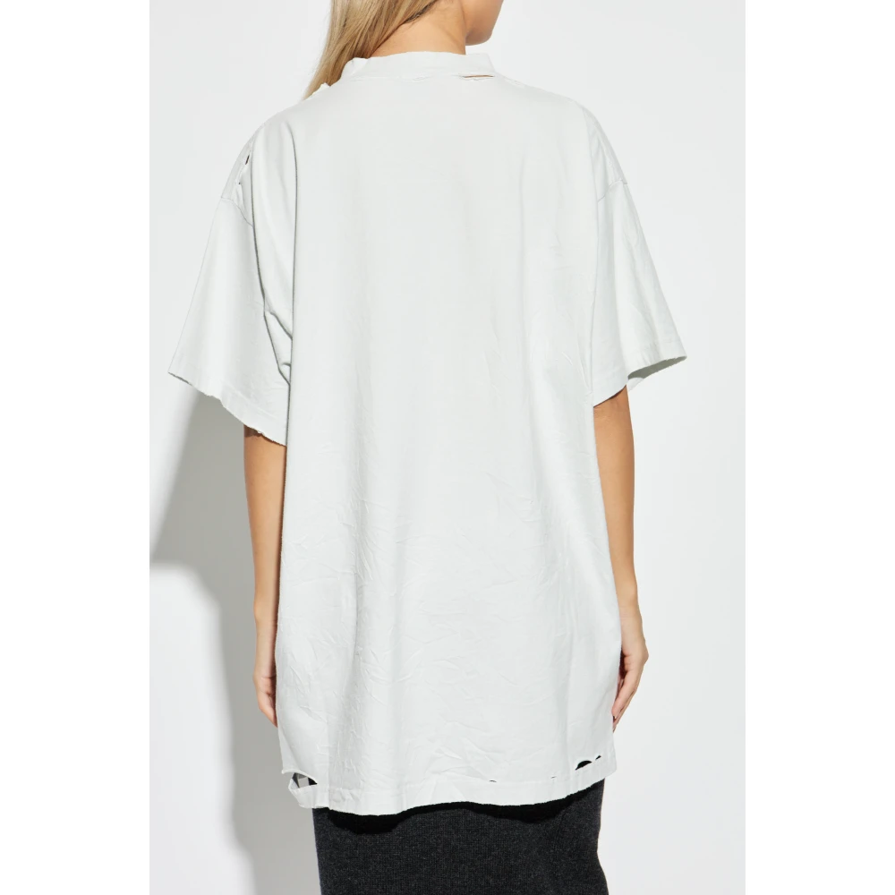 Balenciaga T-shirt met `vintage` effect Gray Unisex