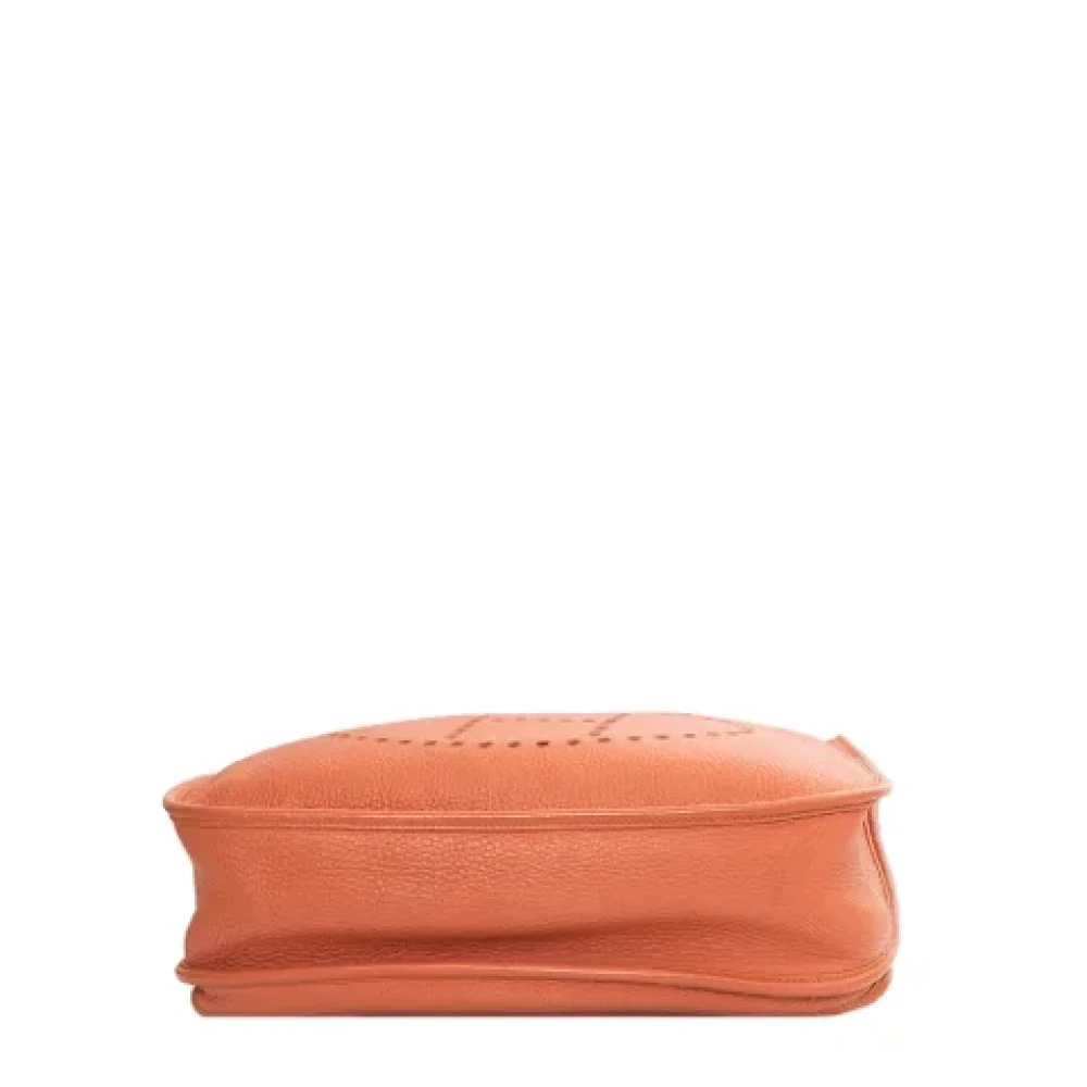 Hermès Vintage Pre-owned Leather shoulder-bags Orange Dames