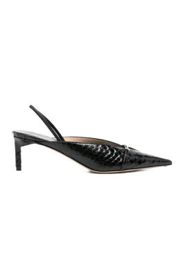 Slingback-pump i läder