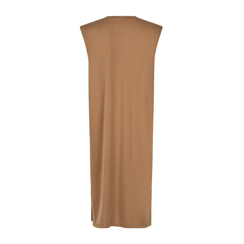MbyM Bruine T-shirt jurk met schoudervullingen Stivian Brown Dames