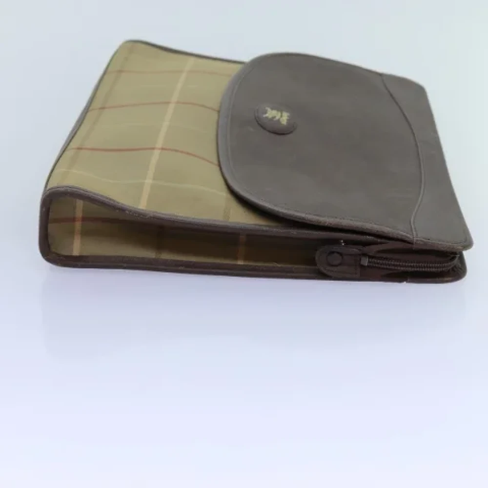 Burberry Vintage Pre-owned Canvas clutches Brown Dames