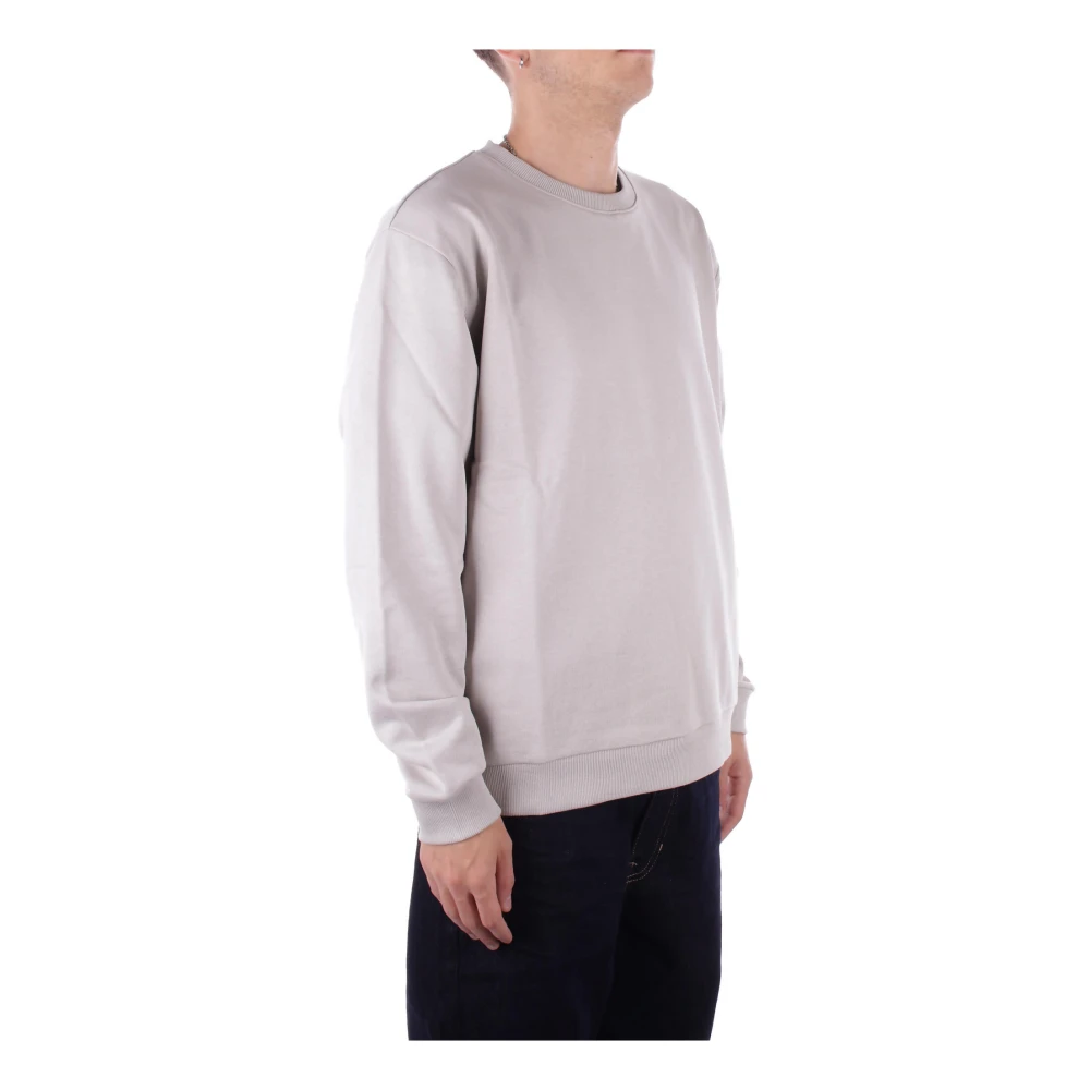 Gcds Grijze Logo Sweater Unisex Katoen Gray Heren