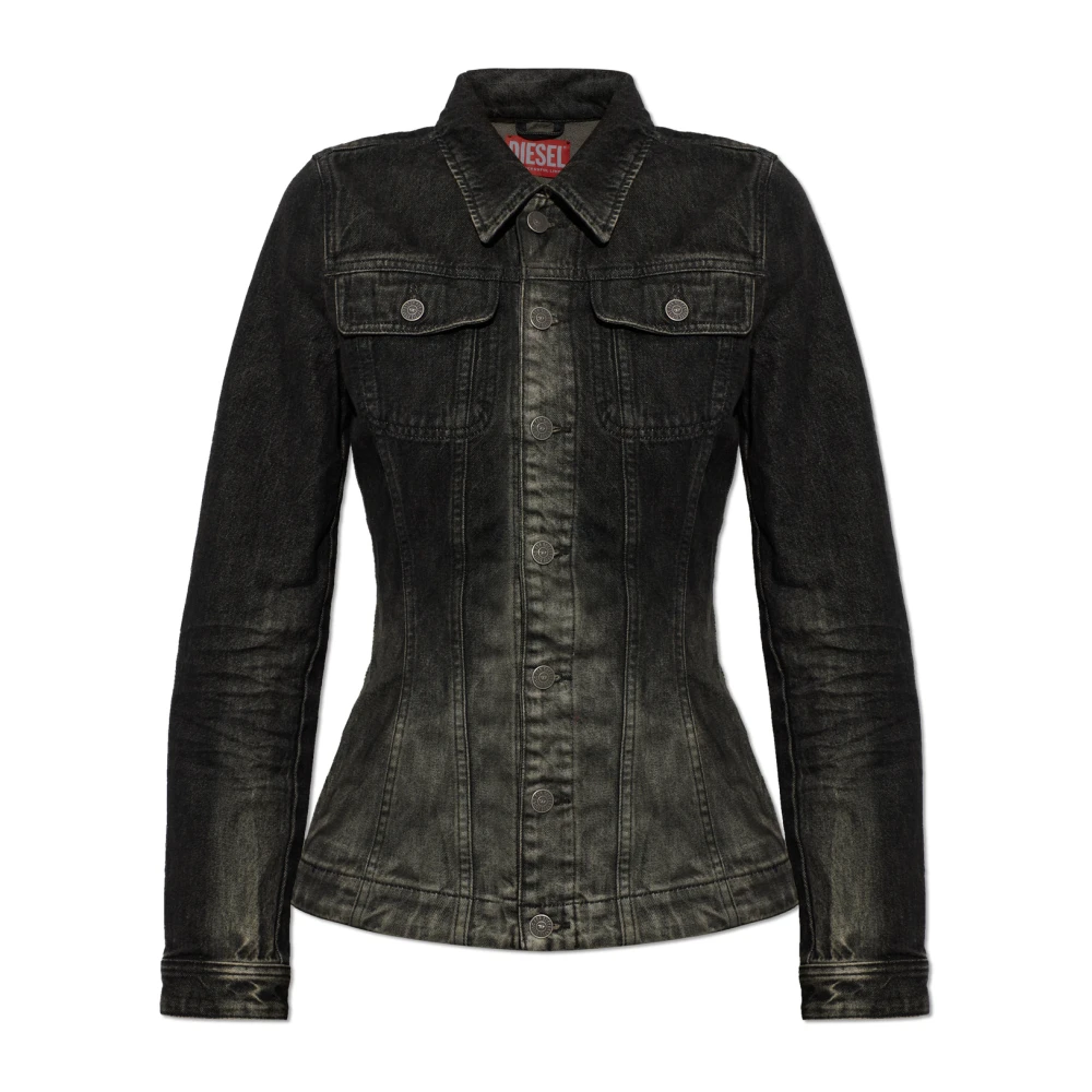 Diesel De-Katerin Denim Jacket - Female - Denim Jackets - Black - M - Jackets