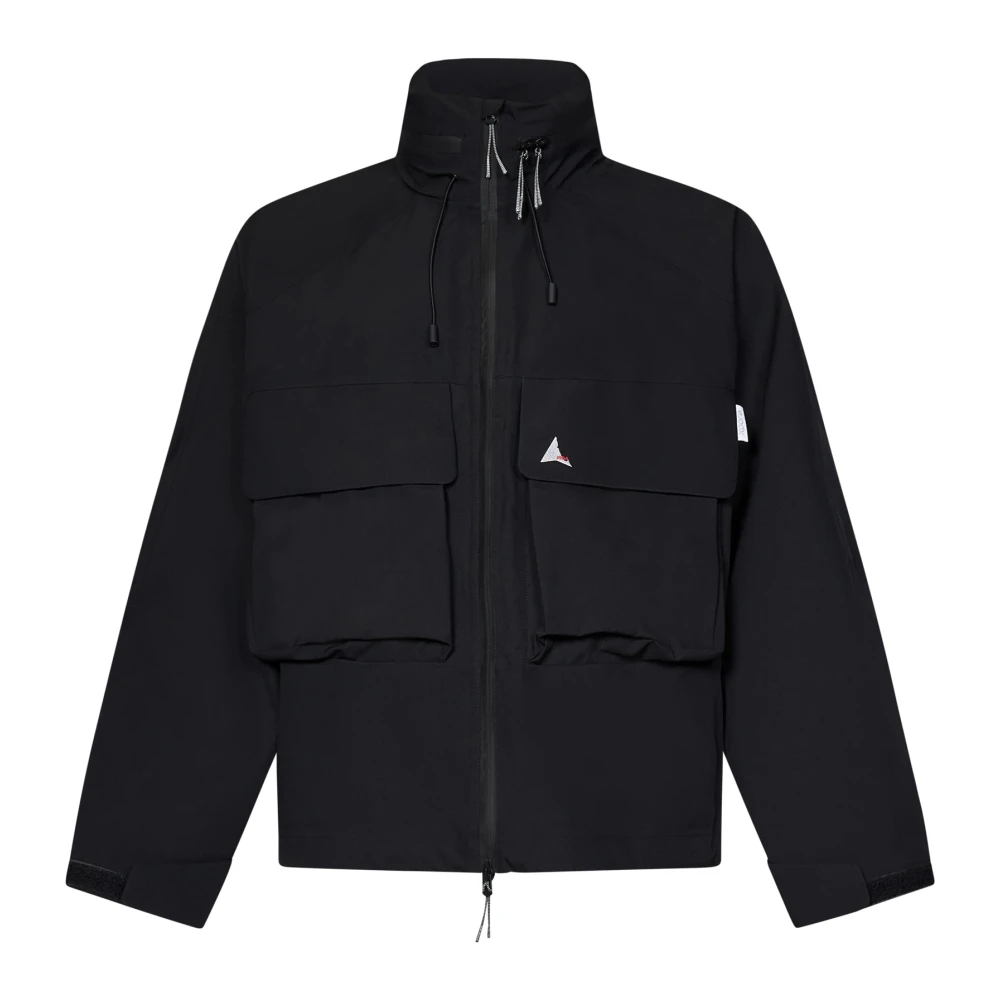 ROA Zwarte Waterdichte Opvouwbare Hood Jas Black Heren