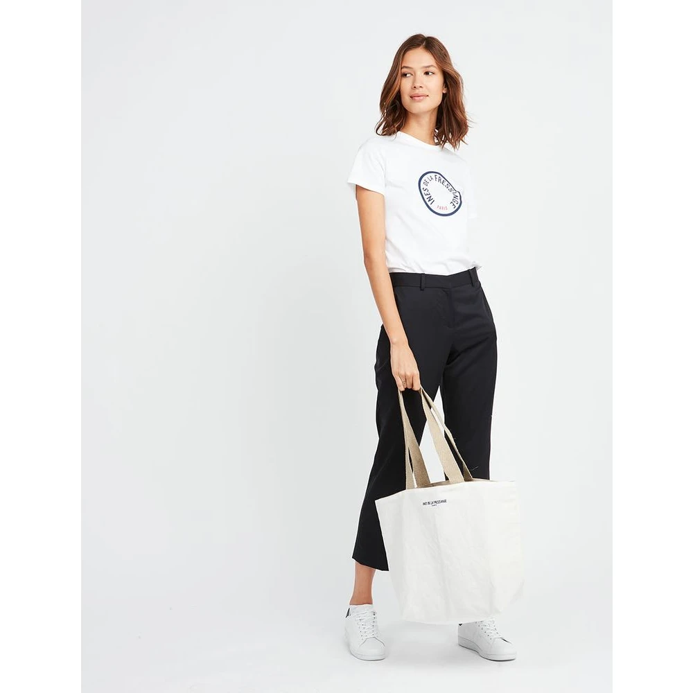 Ines De La Fressange Paris Winkel tas Lila ecru White Dames