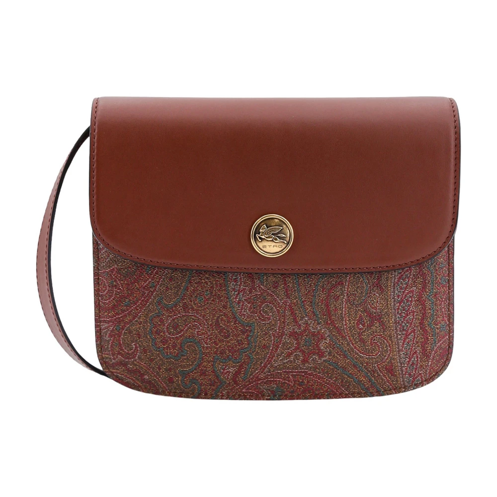 ETRO Bruine Schoudertas met Paisley Motief Brown Dames