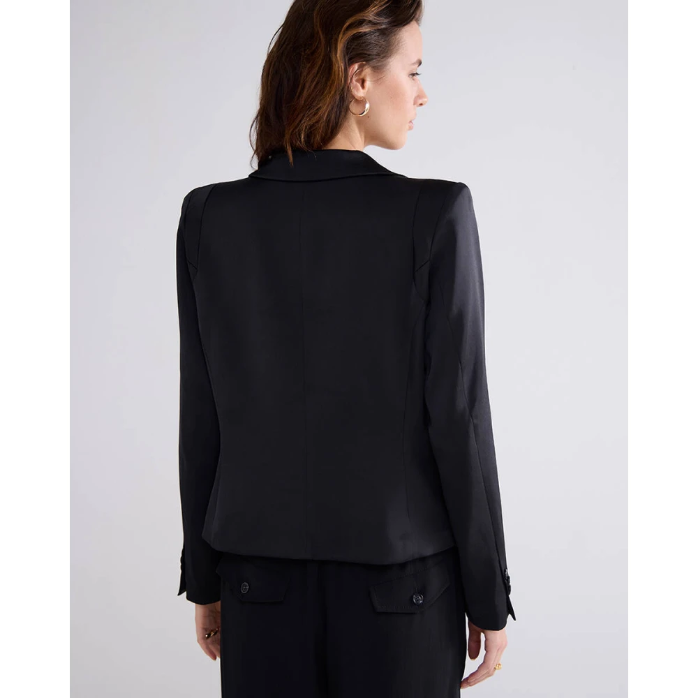 Summum Woman Crepe Viscose Blend Blazer Black Dames