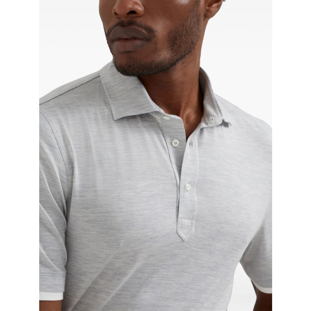 BRUNELLO CUCINELLI Stijlvolle T-shirts en Polos Gray Heren