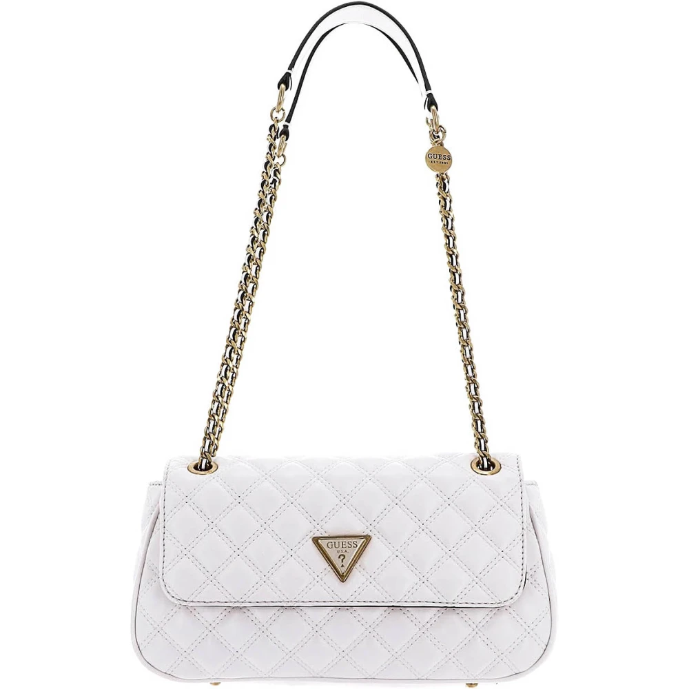Guess Women's Ivory Quilted Shoulder Bag