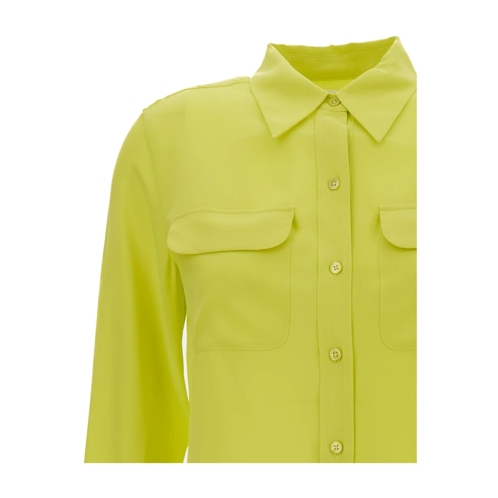 Equipment Gele Slim Signature Overhemden Yellow Dames