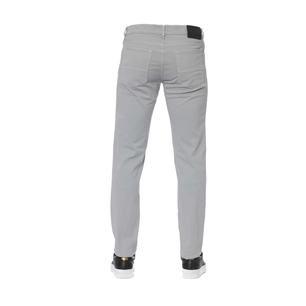 Trussardi Stijlvolle Jeans met Knoop en Rits Gray Heren