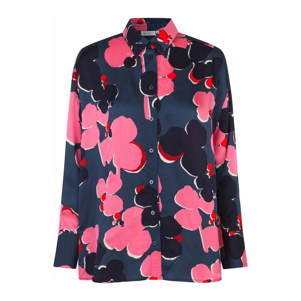 Masai Confetti Print Overhemdblouse Multicolor Dames