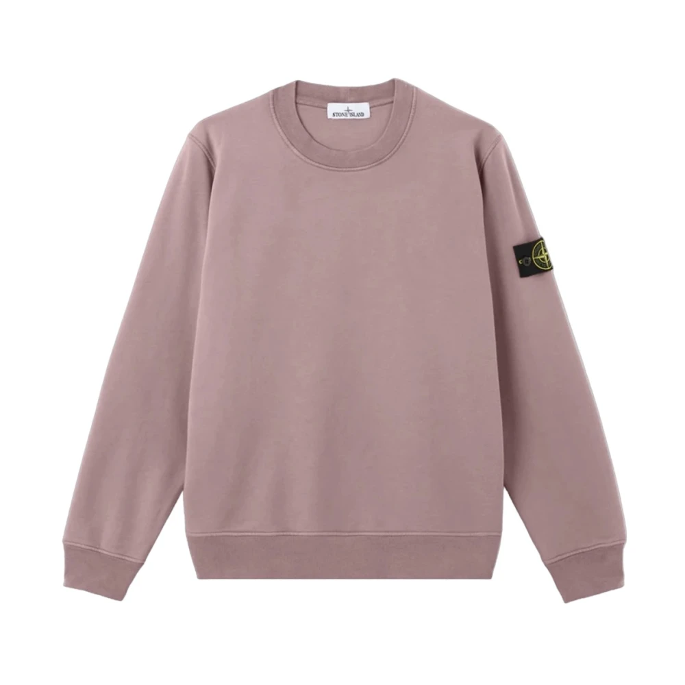 Stone Island Purple Sweatshirts, Male, S, Cotton Fleece Sweatshirt