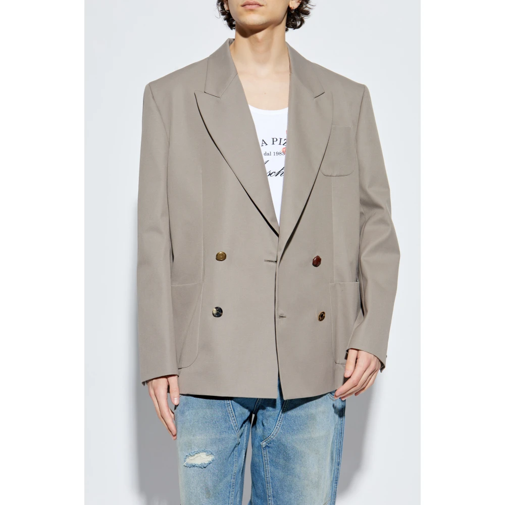 Moschino Double-breasted blazer Beige Heren
