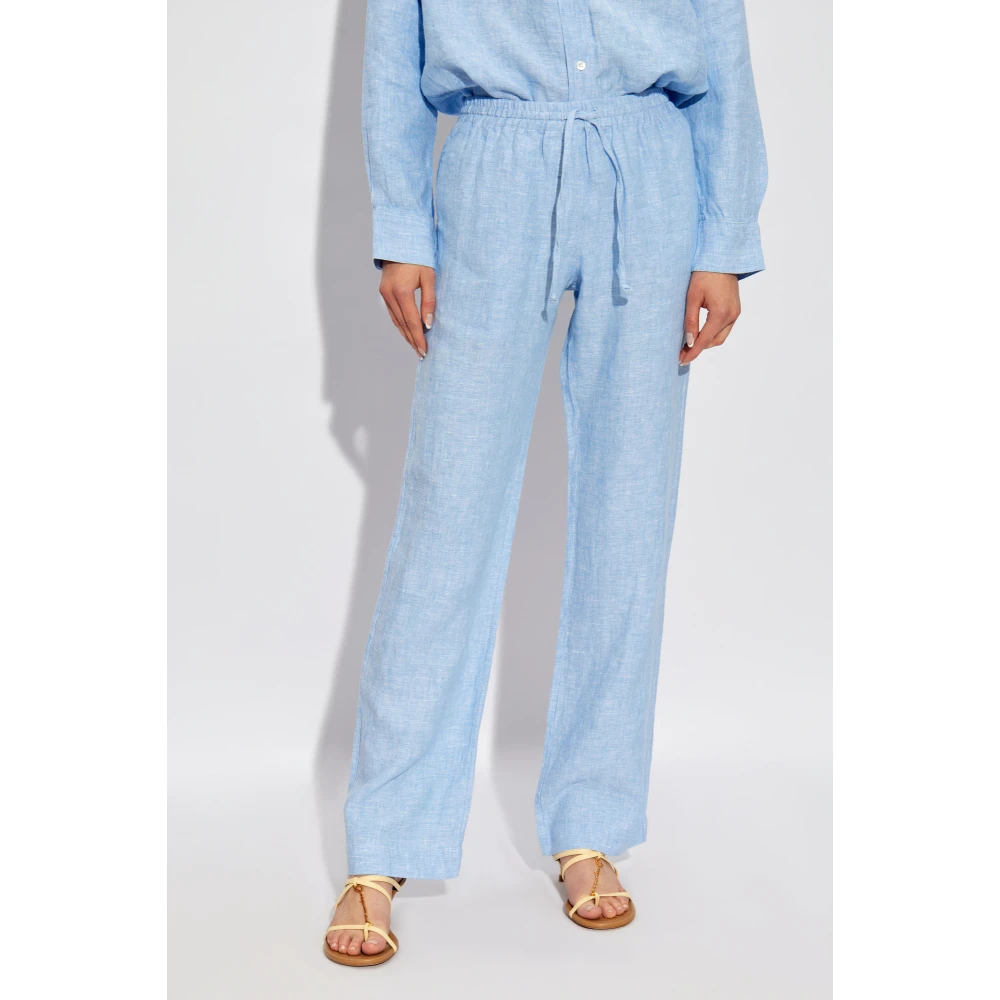 Samsøe Linnen broek Hoys Blue Dames