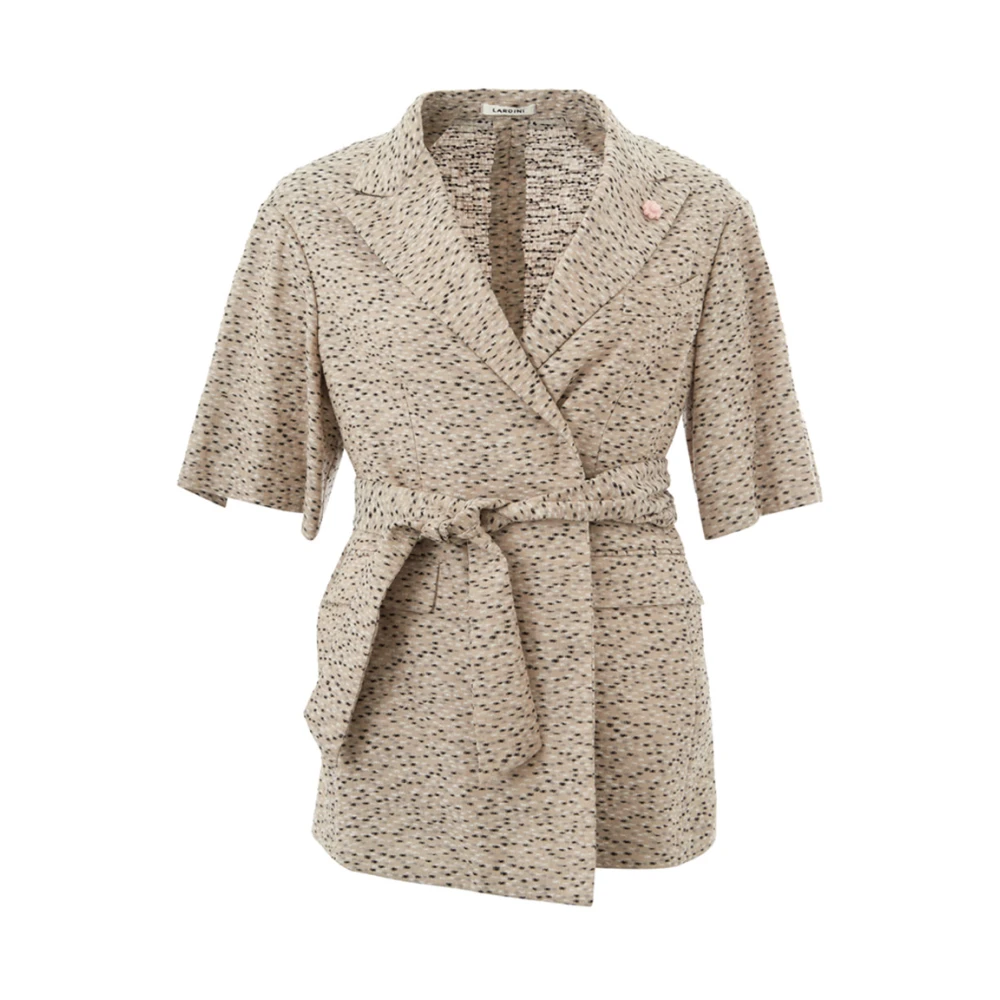 Lardini Stijlvolle Jas Kimono Beige Dames