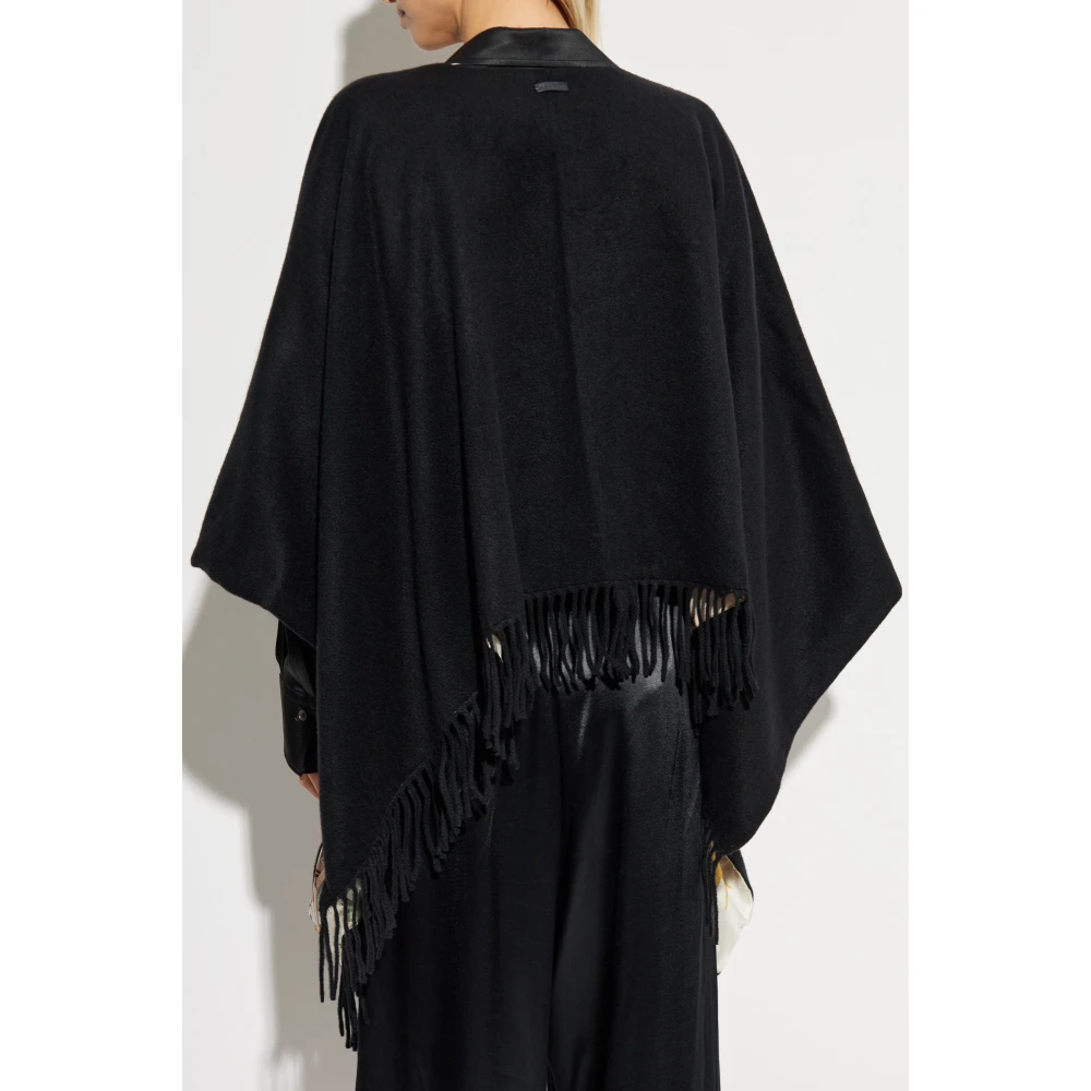Salvatore Ferragamo Omkeerbare Poncho Black Dames