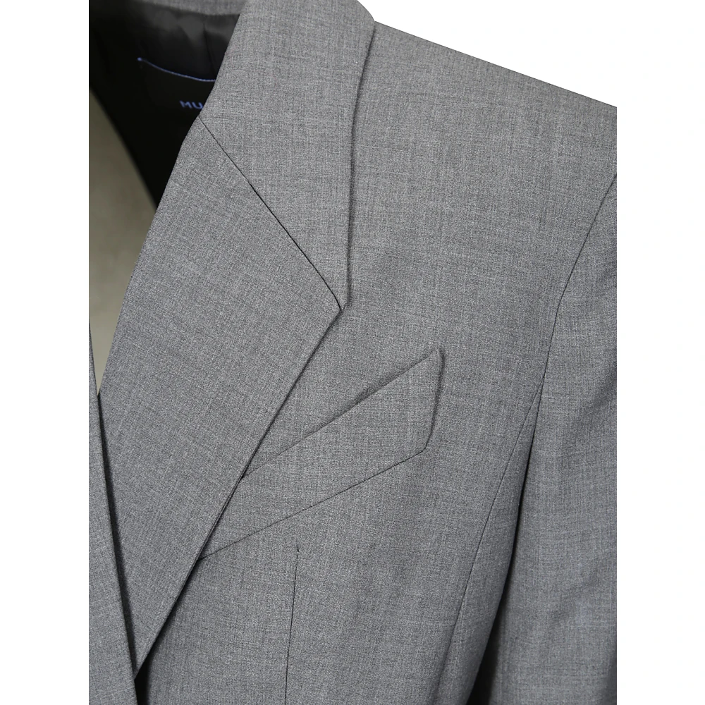Mugler Stijlvolle Jas voor Trendy Uitstraling Gray Dames