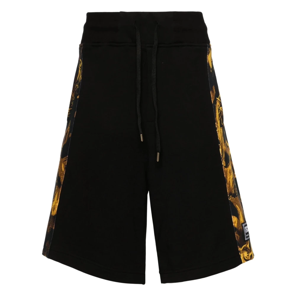 Versace Jeans Couture Zwarte aquarelprint casual shorts Black Heren