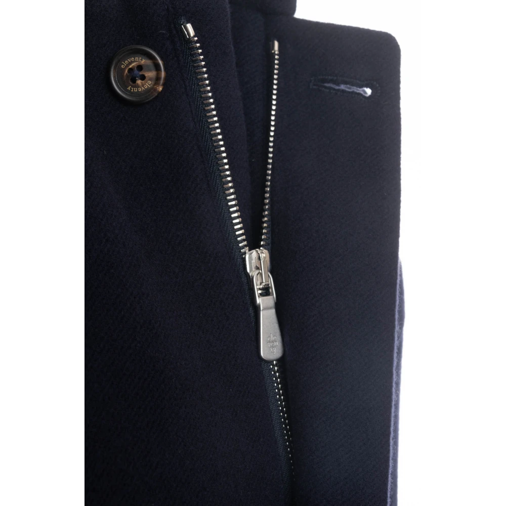 Eleventy Blauwe Dubbele Ritsjas Blue Heren
