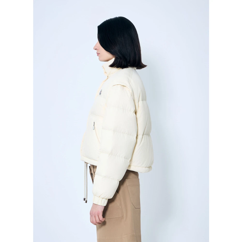 Moncler Afneembare Mouw Donsjas Beige Dames