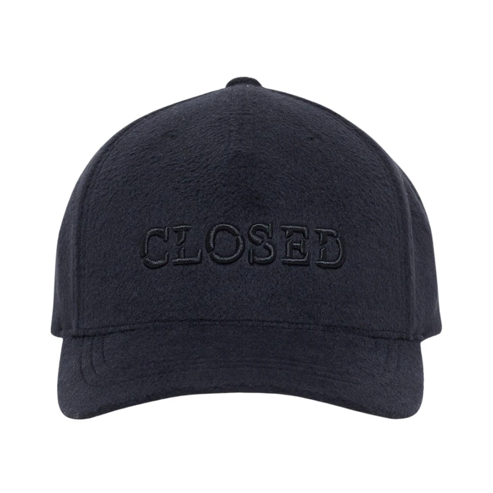 Closed Verstelbare zonneklep met geborduurd logo Black Heren