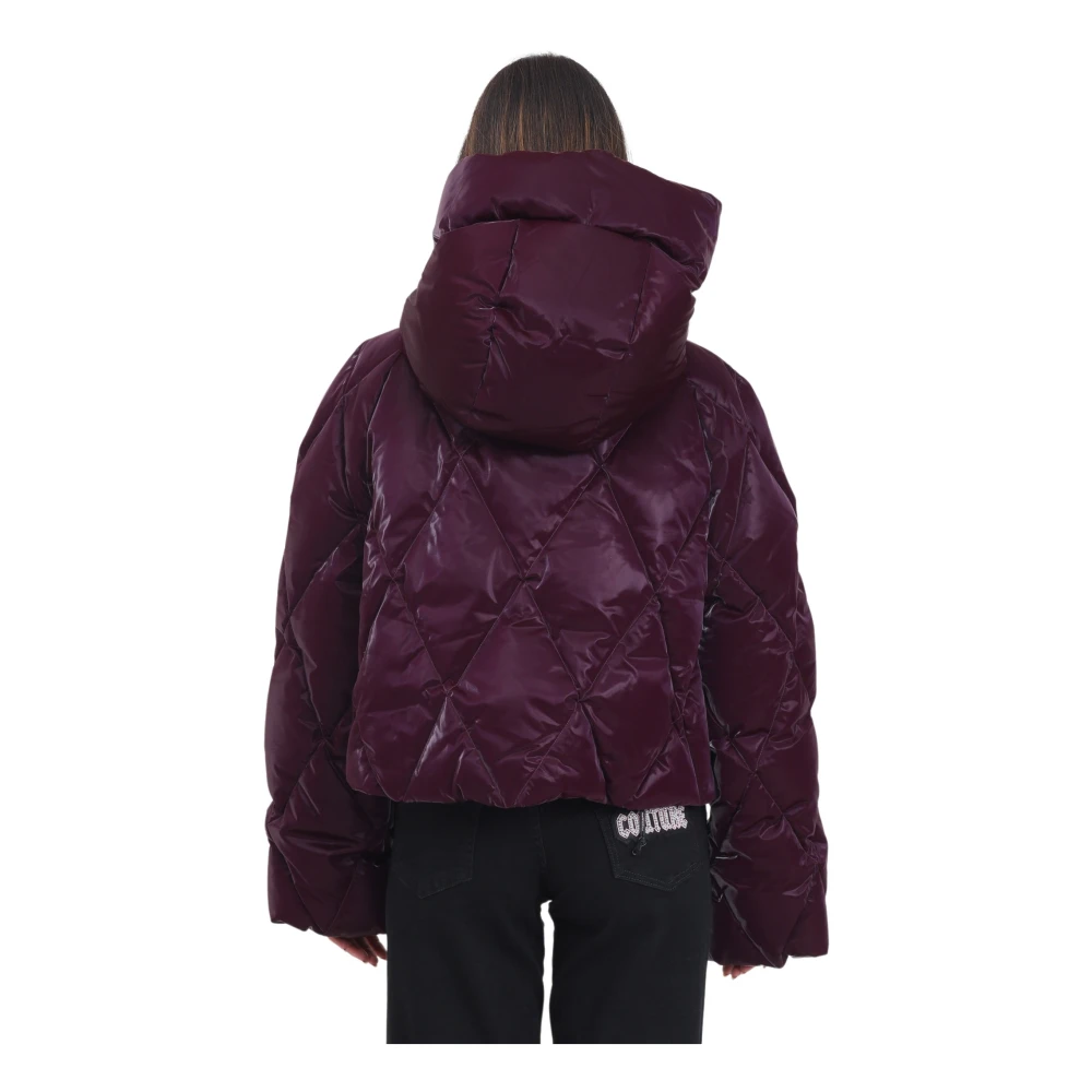 Versace Jeans Couture Paarse Velvet Bomberjack Purple Dames