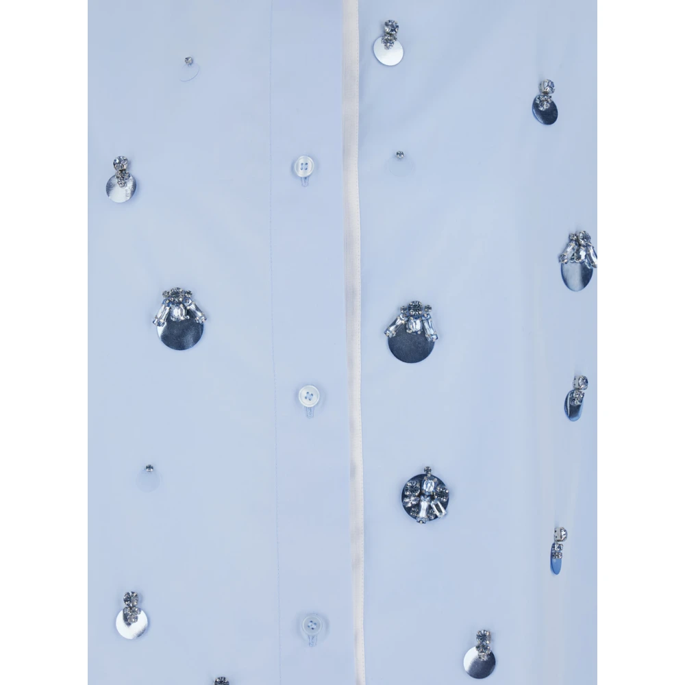 DES Phemmes Blauw Katoenen Overhemd met Klassieke Kraag Blue Dames