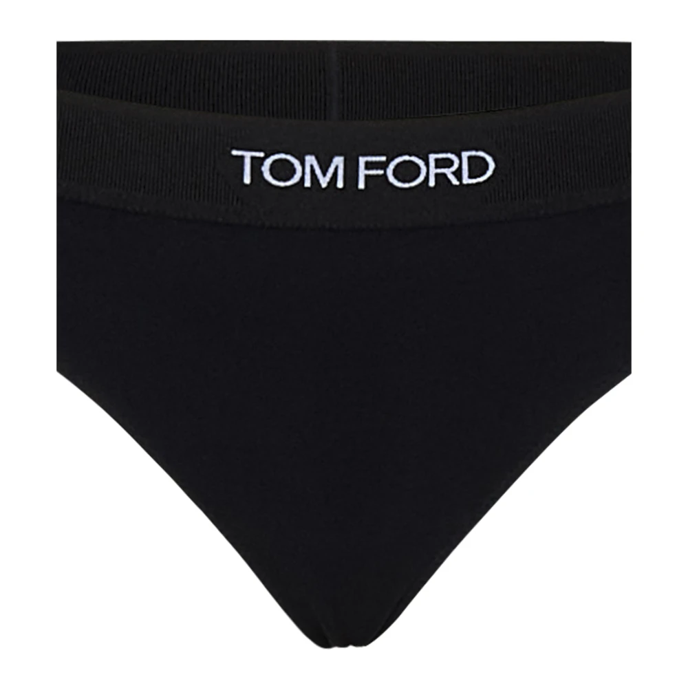 Tom Ford Zwarte String Ondergoed met Logo Black Dames