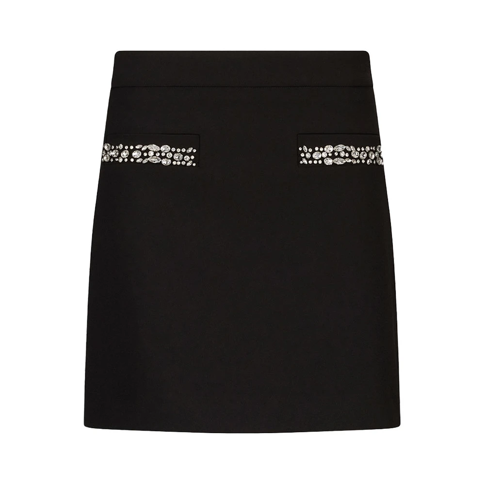 Liu Jo Vrouw Zwart Mini Rok Met Strass-Steentjes