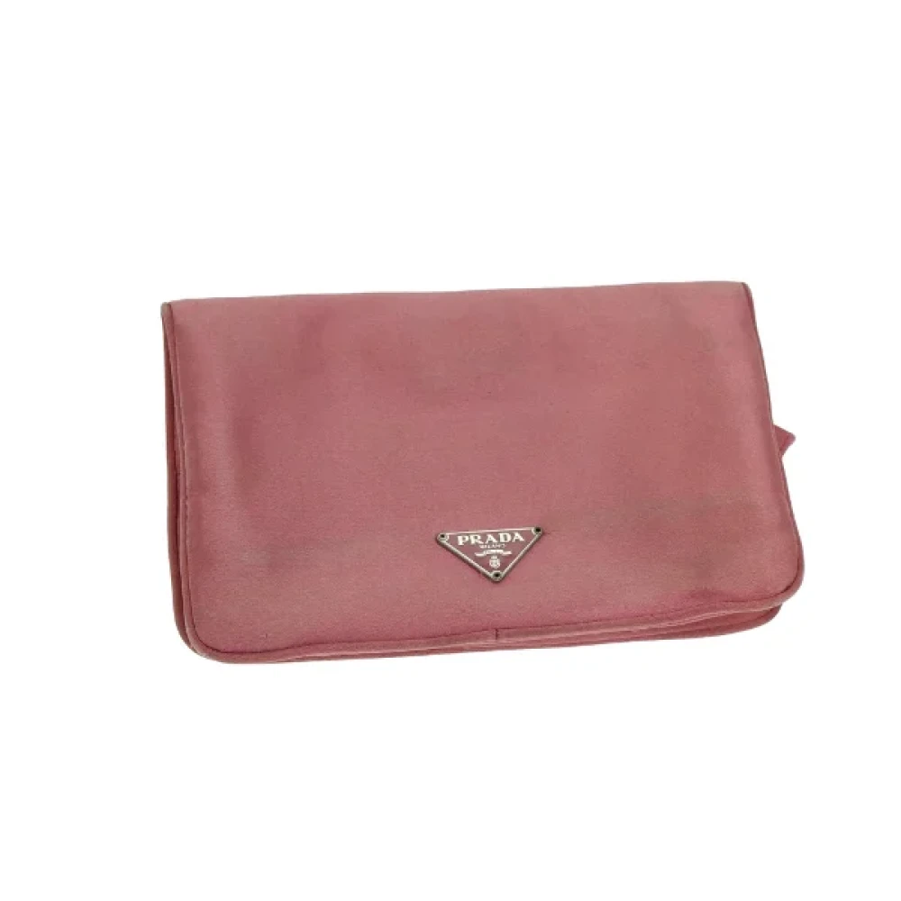 Prada Vintage Pre-owned Satin prada-bags Pink Dames