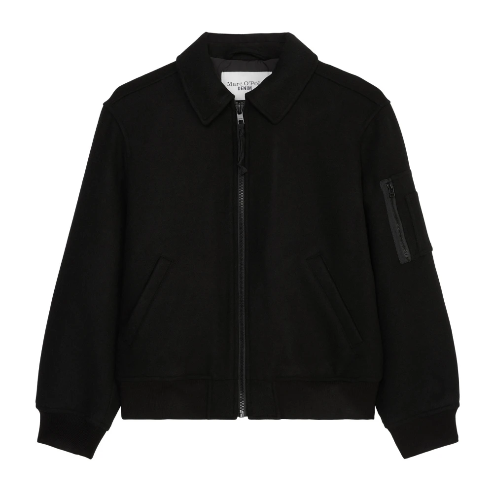 Marc O'Polo Wollen blouson regular Black Heren