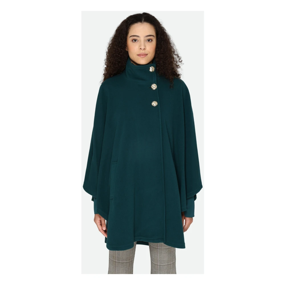 PATRIZIA PEPE Wollen Cape Jas Blue Dames