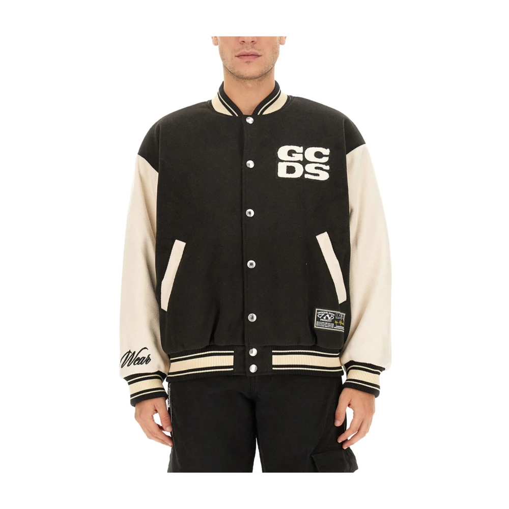 Gcds Varsity Bomber Jacket Black, Herr