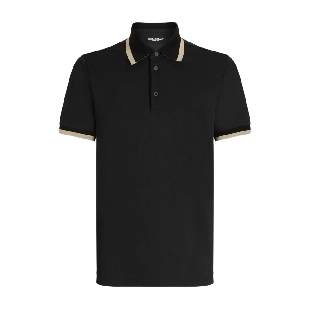 Dolce & Gabbana Men's Black Polo Shirts, 3XL, Classic Polo T-Shirt In Various Colors