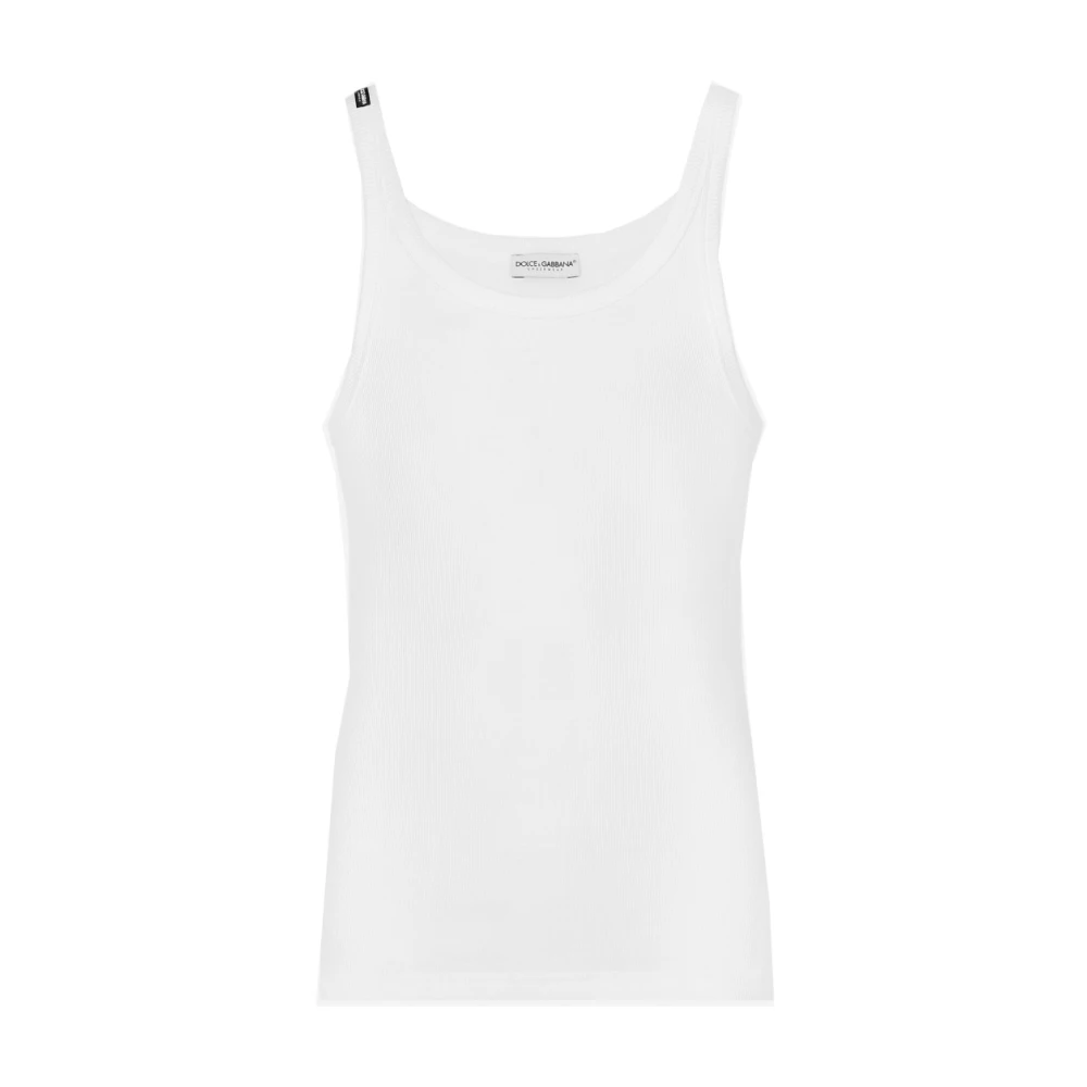 Dolce & Gabbana - Marcello Rippstrick-Tanktop Aus Baumwolle - Tops - Herren - Weiß - L - Bild 4