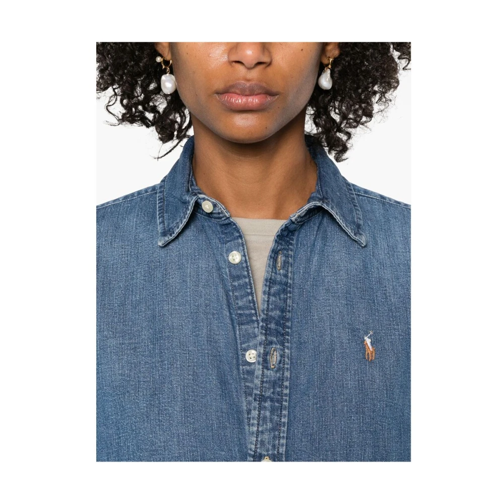 Ralph Lauren Denim Overhemd Blue Dames