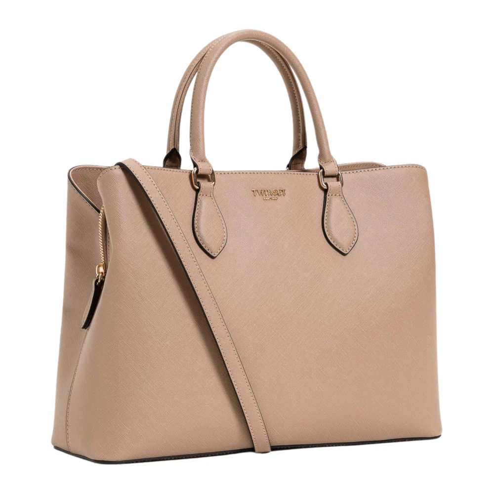 Twinset Logo Tas Set Beige Dames