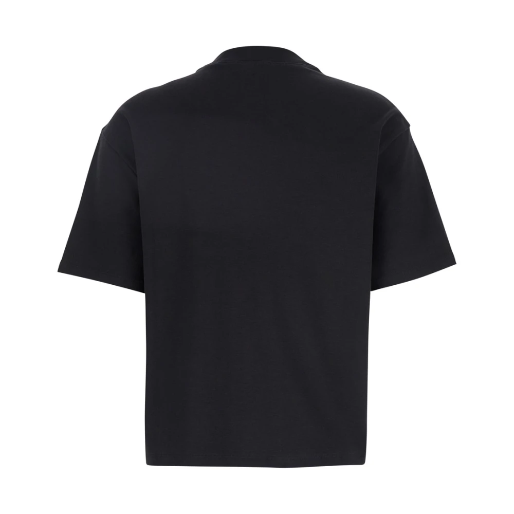 Theory Zwarte Crewneck Sweater Korte Mouw Katoen Black Dames