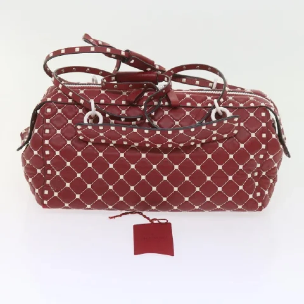 Valentino Vintage Pre-owned Leather shoulder-bags Red Dames
