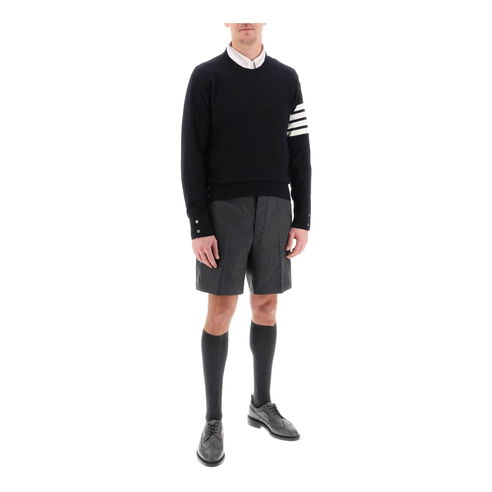Thom Browne Lichte wollen maatwerk shorts Gray Heren