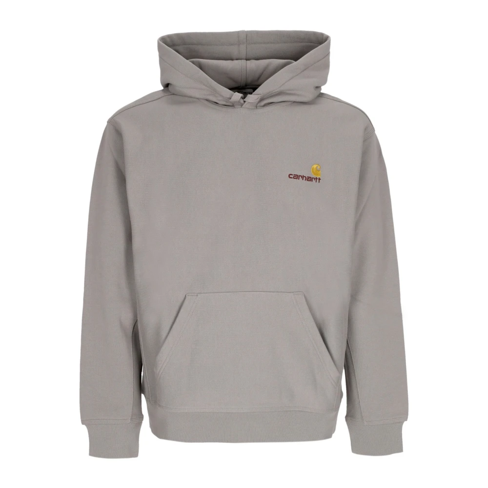 Carhartt Wip Men's Gray Hooded American Script Sweatshirt
