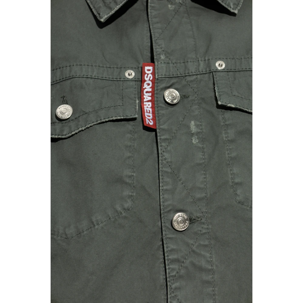 Dsquared2 Overhemd met zakken Green Dames